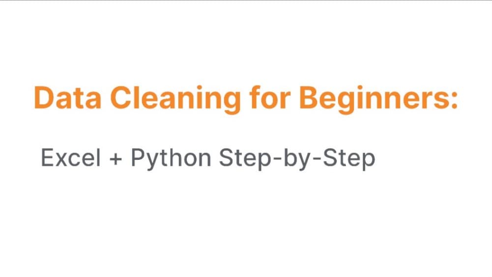Data Cleaning for Beginners: Excel + Python Step-by-Step (Real Dataset)