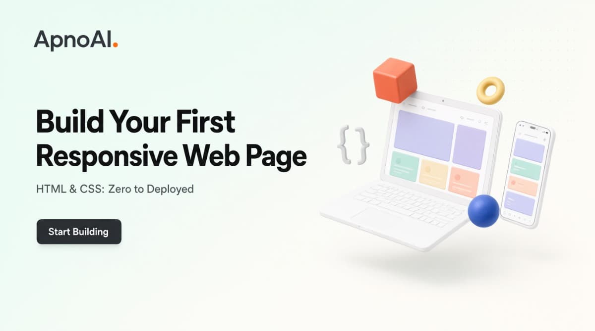 Build Your First Responsive Web Page with HTML & CSS (Zero to Deployed)